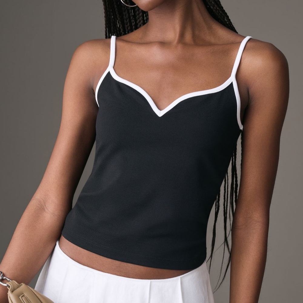 Maeve sweetheart black/white TANK